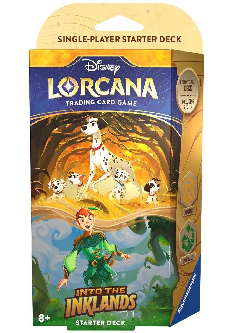 Disney Lorcana Trading Card Game Into the Inkland Starter Deck Amber &amp; Emerald