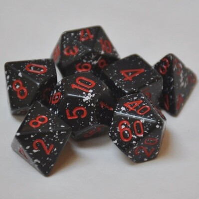 Speckled &amp; Elemental Polyhedral Space Dice 7 Piece Set