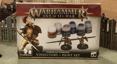 Warhammer Age Of Sigmar Stormcast Eternals Vindictors + Paint Set