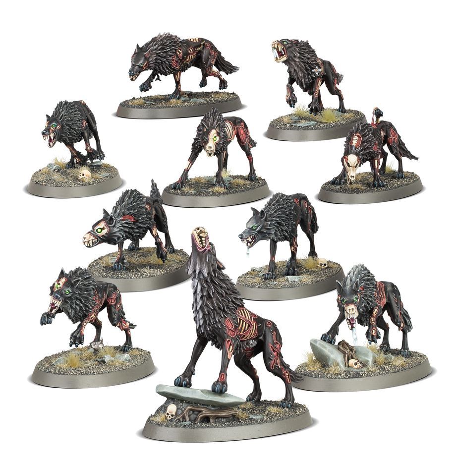 Age of Sigmar Soulblight Gravelords Dire Wolves