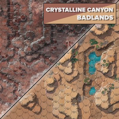 Battletech Alien Worlds Battlemat (Crystalline Canyon / Badlands