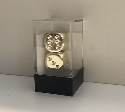 Chessex D6 Dice d6 mm 2 Gold Plated