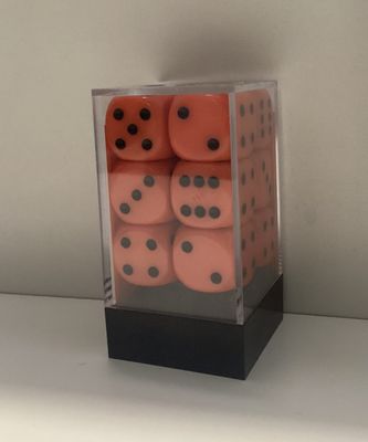 Chessex D6 Dice d6 mm Opaque Orange/black