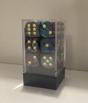 Chessex D6 Dice d6 mm Festive Mosaic/yellow