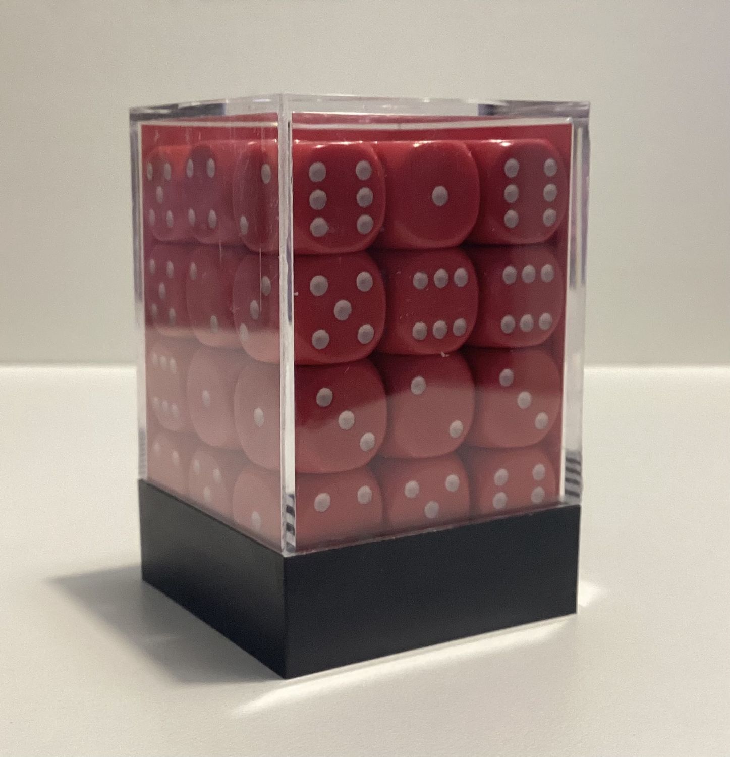 Chessex D6 Dice 12mm Opaque Red/white