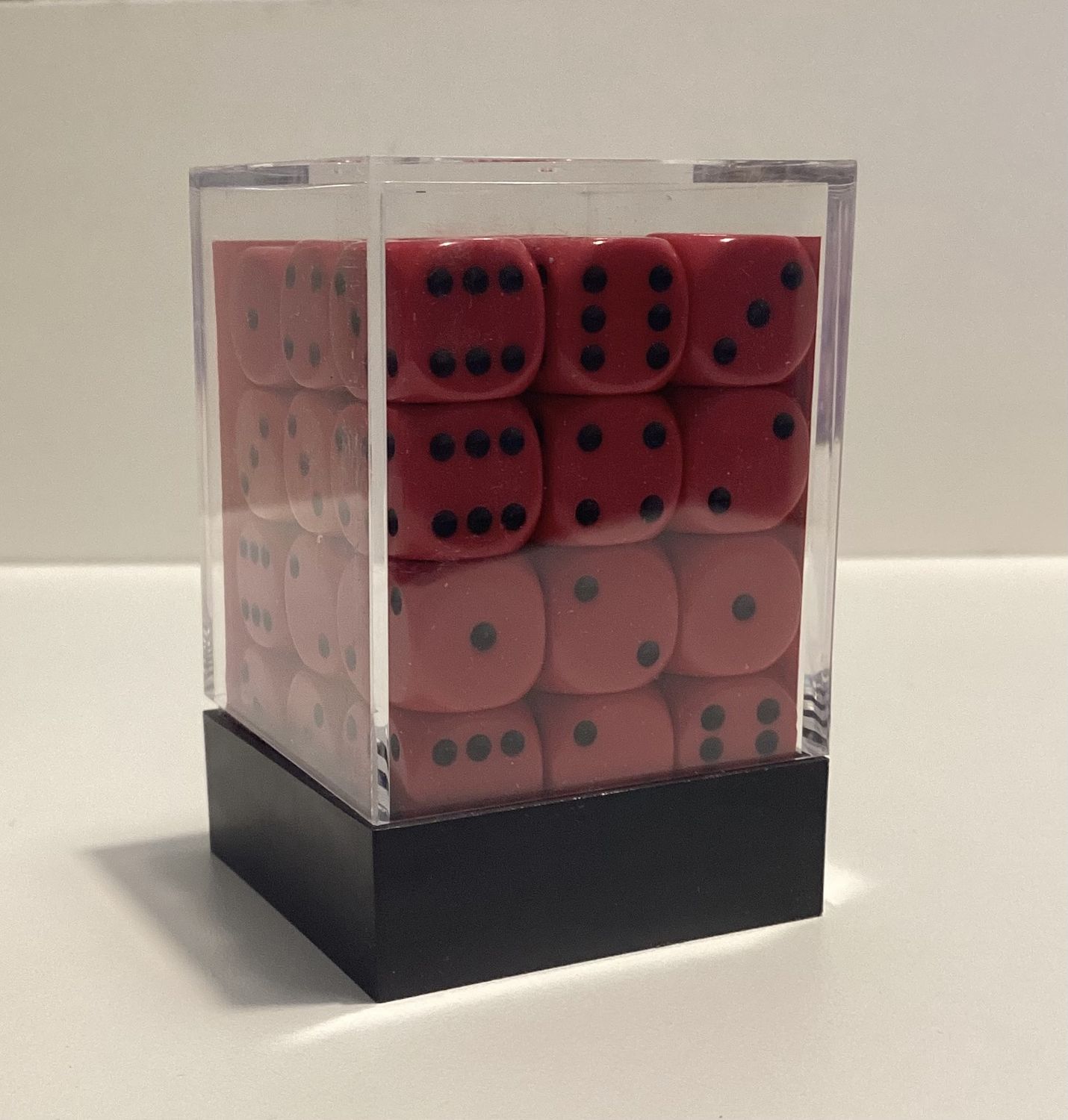 Chessex D6 Dice 12mm Opaque Red/black