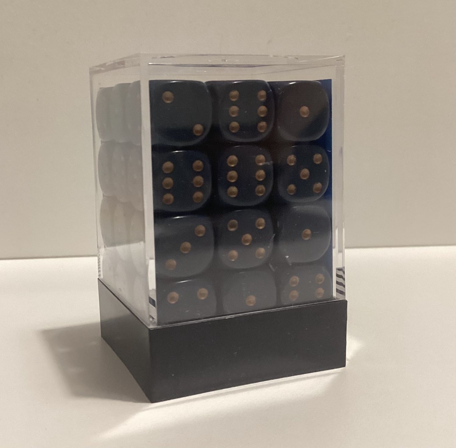 Chessex D6 Dice 12mm Opaque Dusty Blue/copper