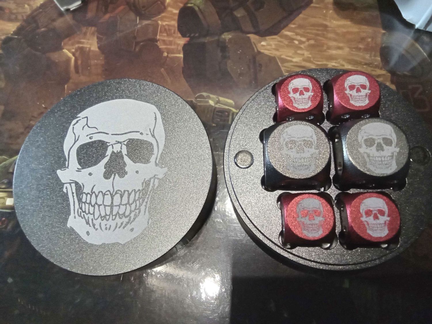 Battletech Dice Puck Gray Death Legion