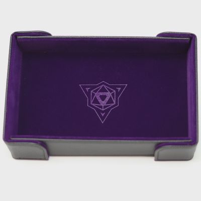 Table Armour Magnetic Rectangle Purple Velvet Dice Tray