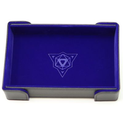 Table Armour Magnetic Rectangle Blue Velvet Dice Tray