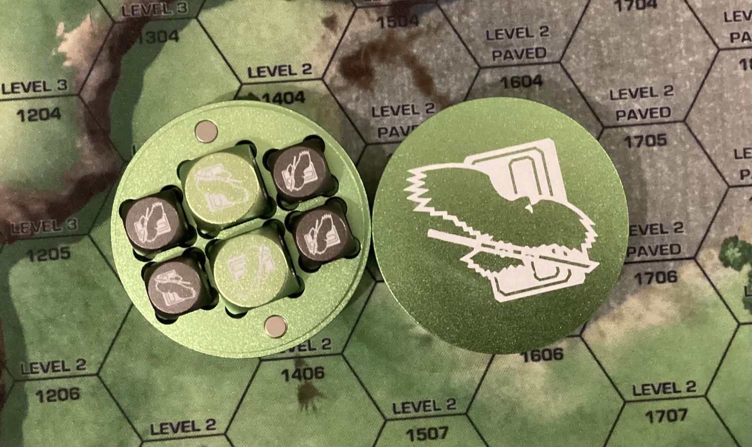 Battletech Dice Puck Clan Jade Falcon