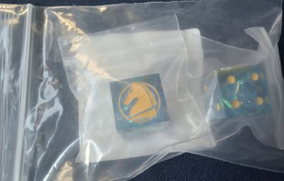 Laser Etched Lindon&#39;s Regiment Dice Pair