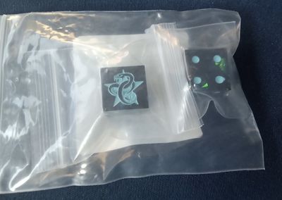 Laser Etched Clan Star Adder Dice Pair