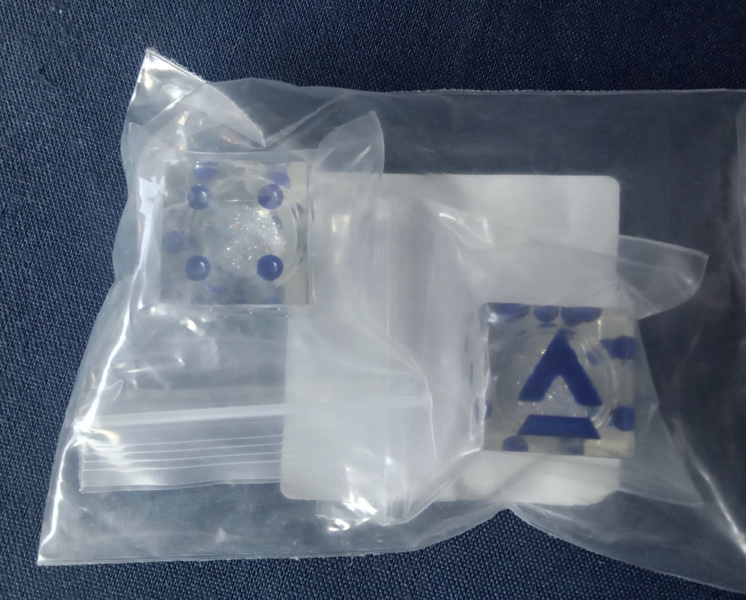 Battletech Logo (navy blue) Laser Etched Dice Pair