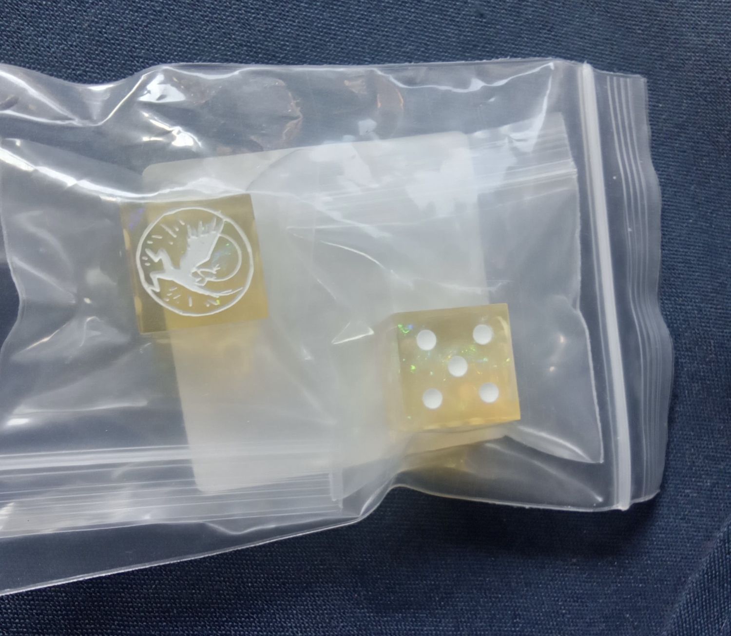 Laser Etched Avanti&#39;s Angels  Dice Pair