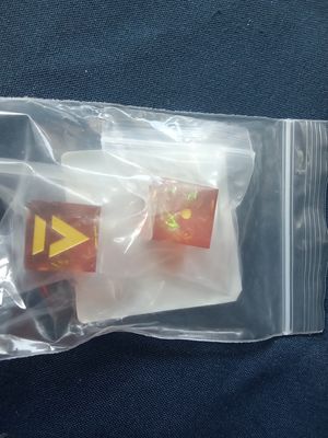 Battletech Logo (Red/Gold) Laser Etched Dice Pair