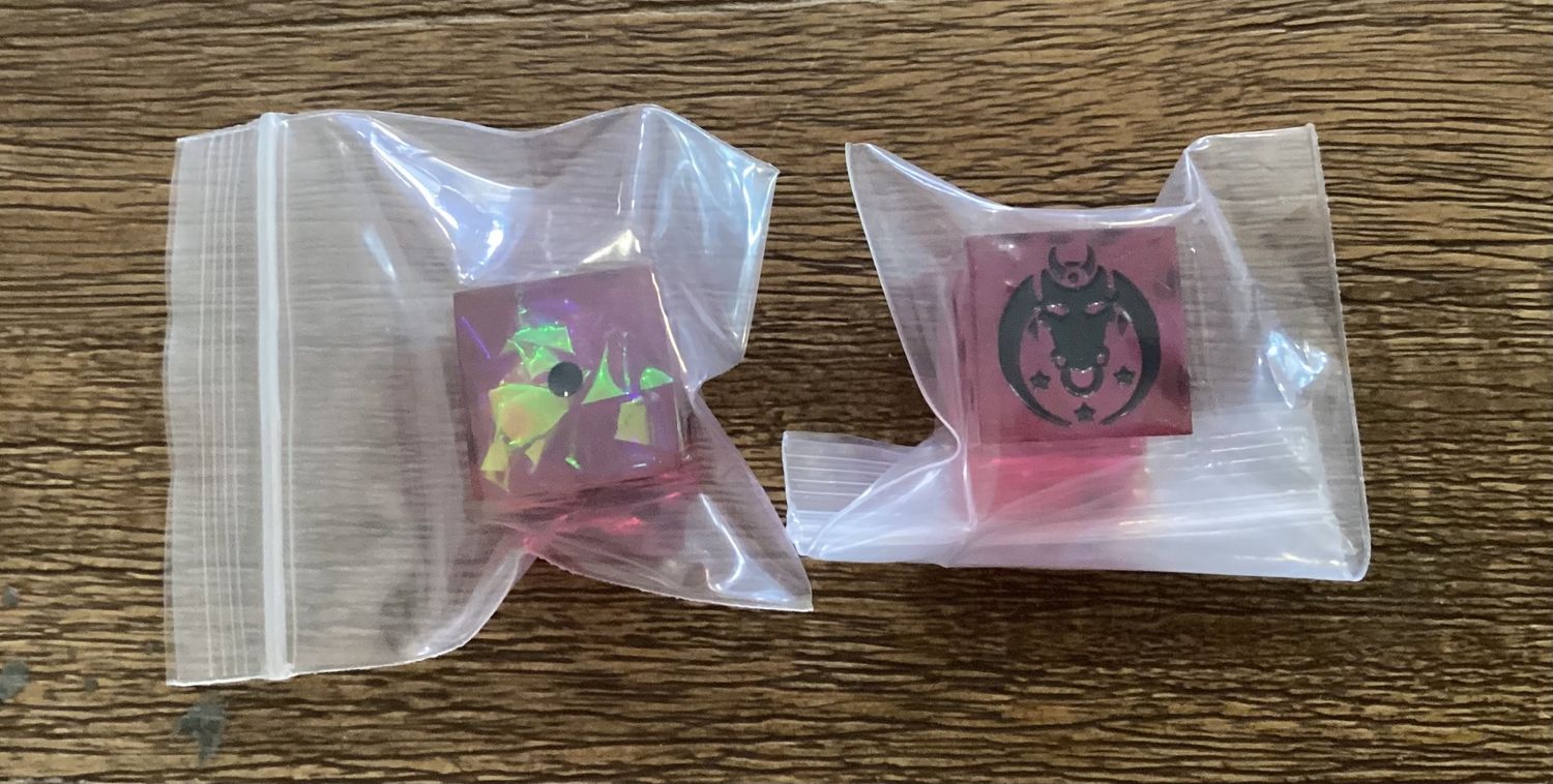 Laser Etched Taurian Concordat Dice Pair
