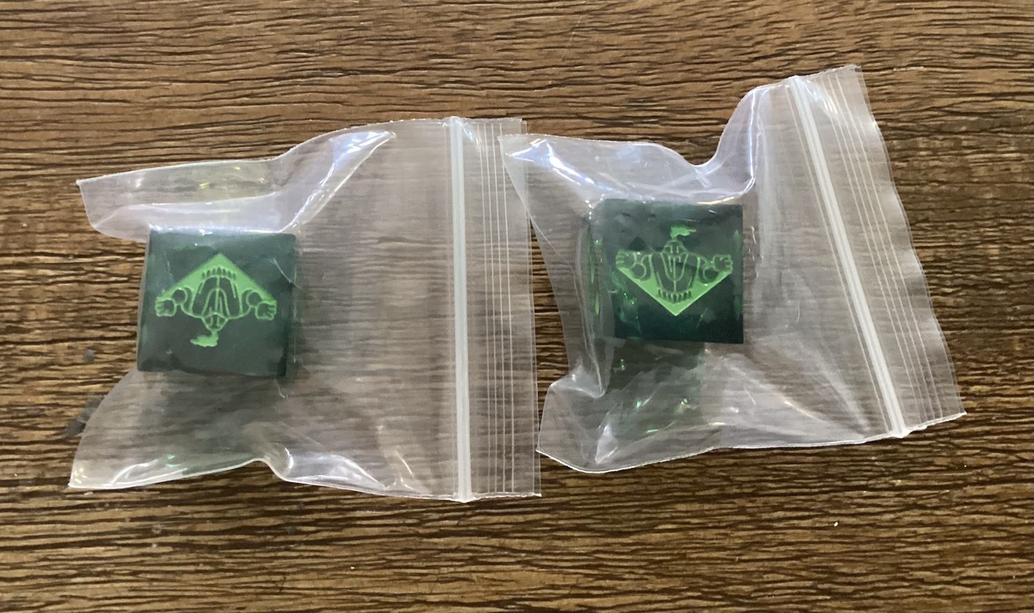 Laser Etched McCarron&#39;s Armoured Cavalry  Dice Pair