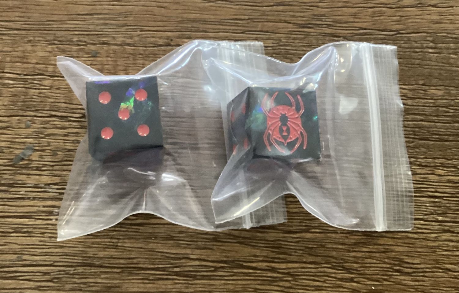 Laser Etched Clan Widowmaker Dice Pair