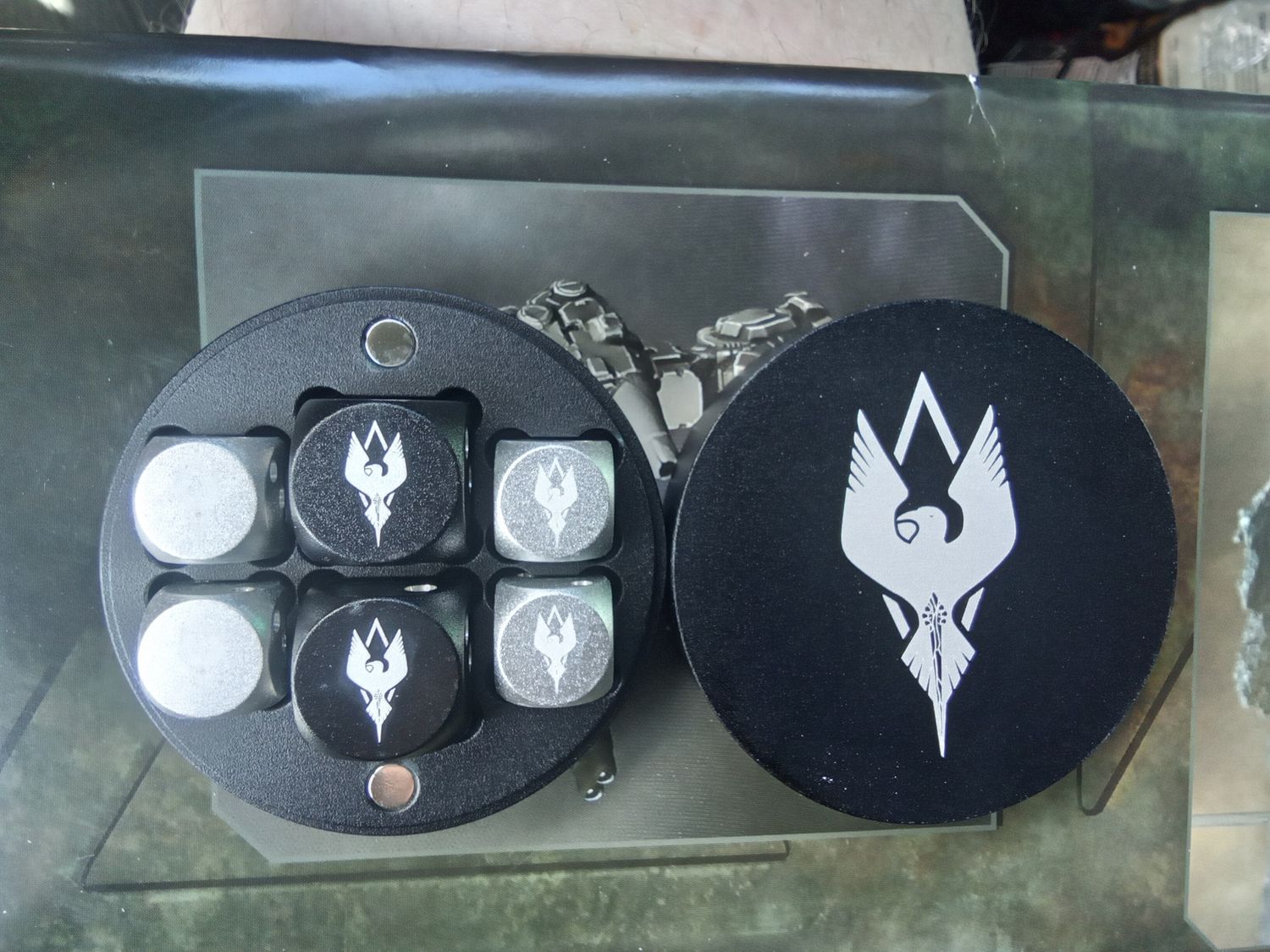 Snow Raven Dice Puck
