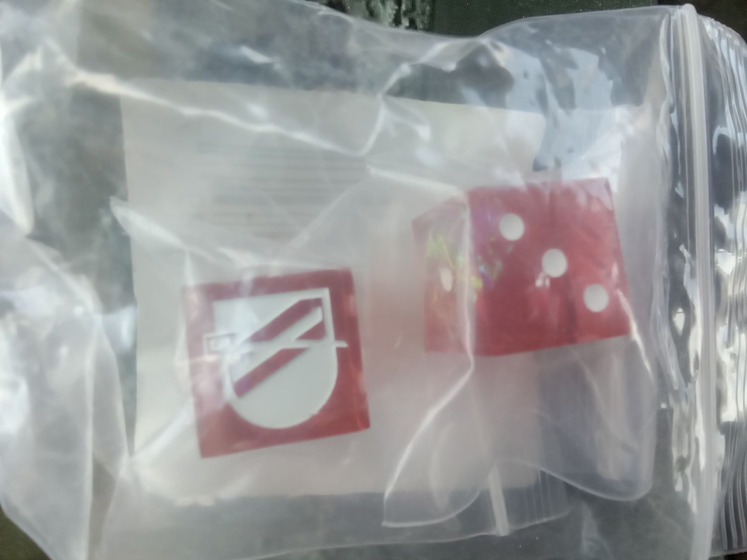 Laser Etched Lexington Combat Group Dice Pair
