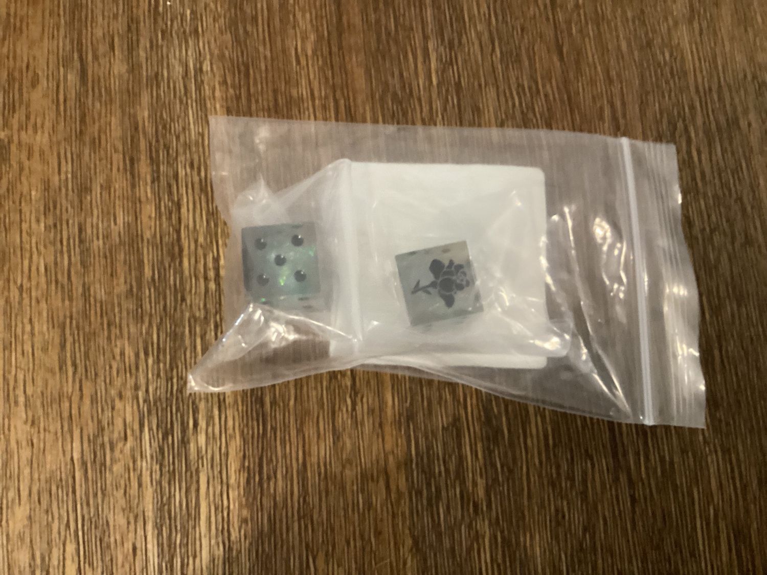 Laser Etched Black Thorns Dice Pair