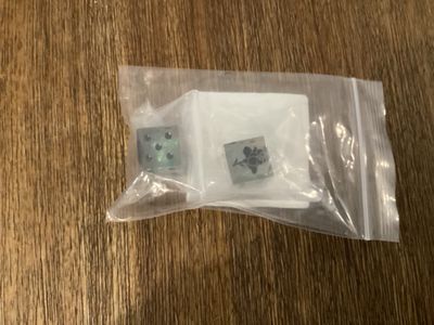 Laser Etched Black Thorns Dice Pair