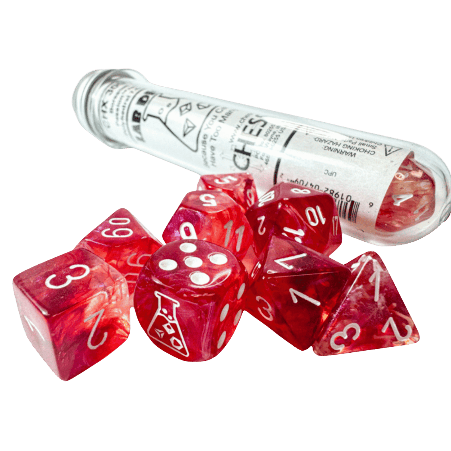 Lab Dice Borealis Passion White Polyhedral