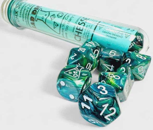 Lab Dice Lustrous Neptune Grey