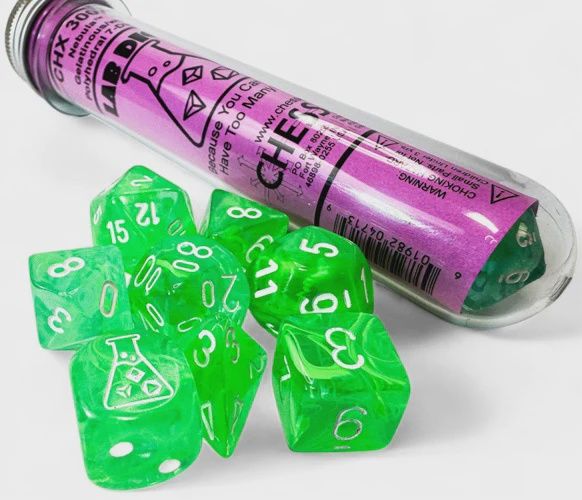 Lab Dice Nebula Gelatinous White