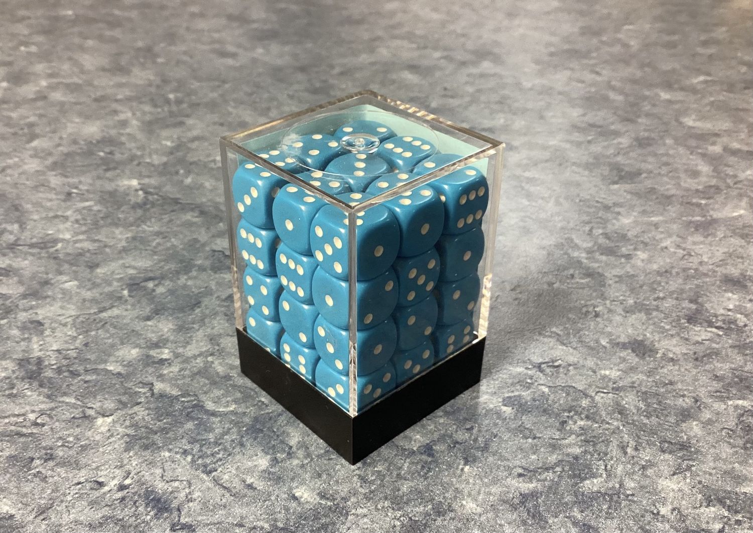 Chessex D6 Dice 12mm Opaque Light Blue/White