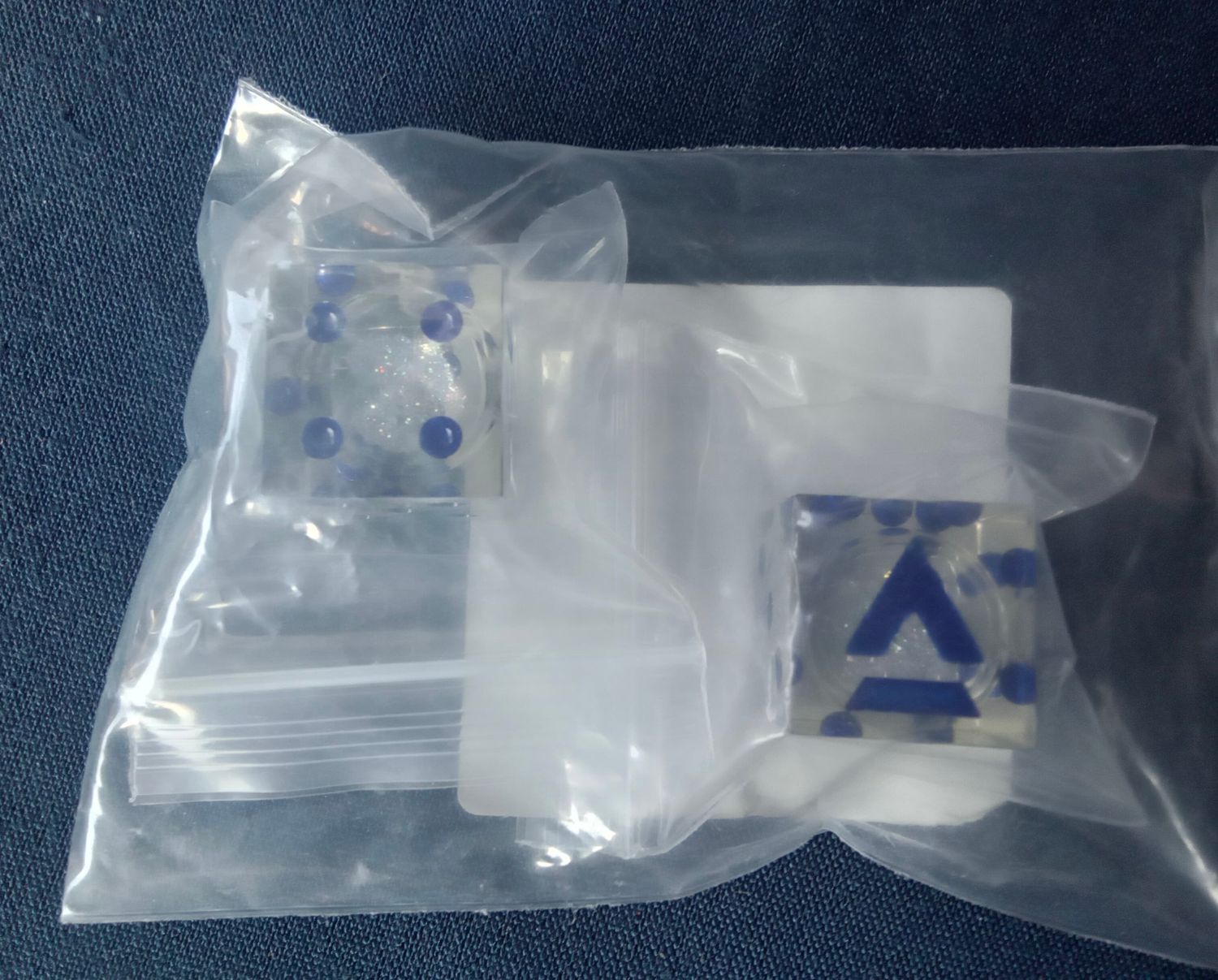 Battletech Logo (purple/teal) Laser Etched Dice Pair