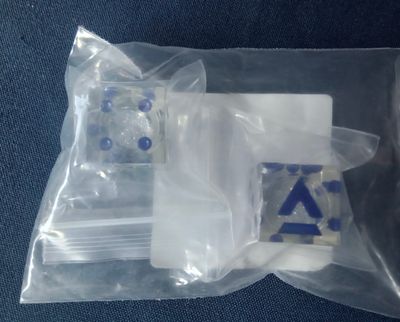 Battletech Logo (purple/teal) Laser Etched Dice Pair