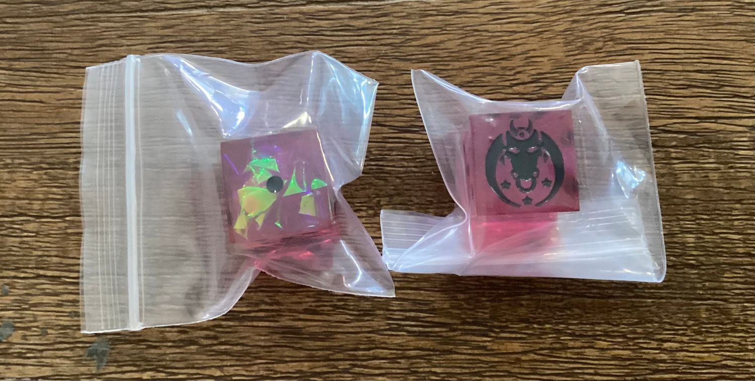 Laser Etched Taurian Concordat Dice Pair