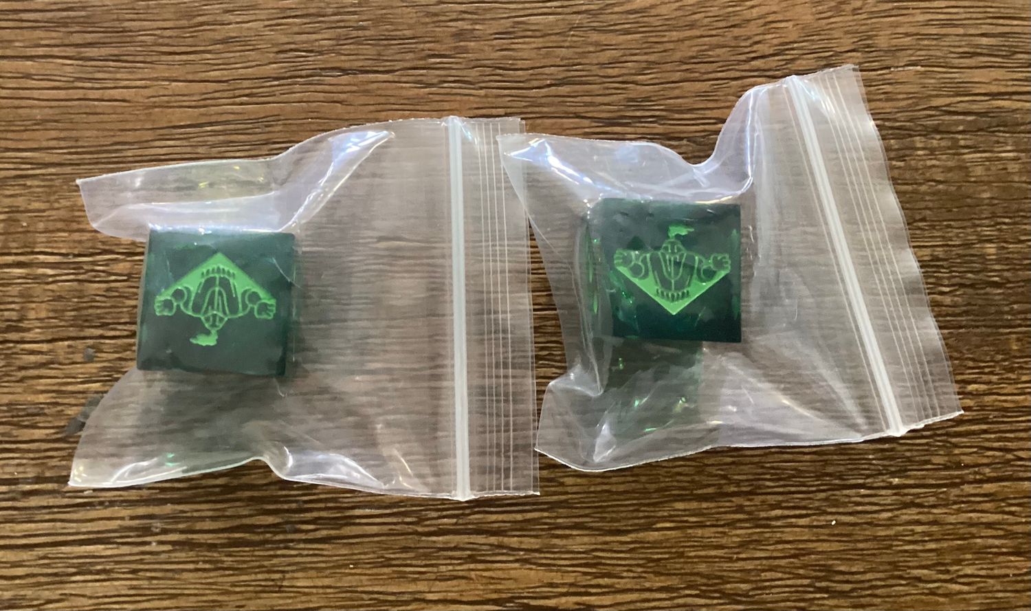 Laser Etched McCarron's Armoured Cavalry  Dice Pair