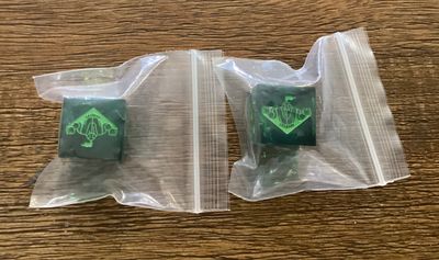Laser Etched McCarron's Armoured Cavalry  Dice Pair