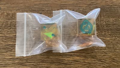 Laser Etched Scorpion Empire Dice Pair