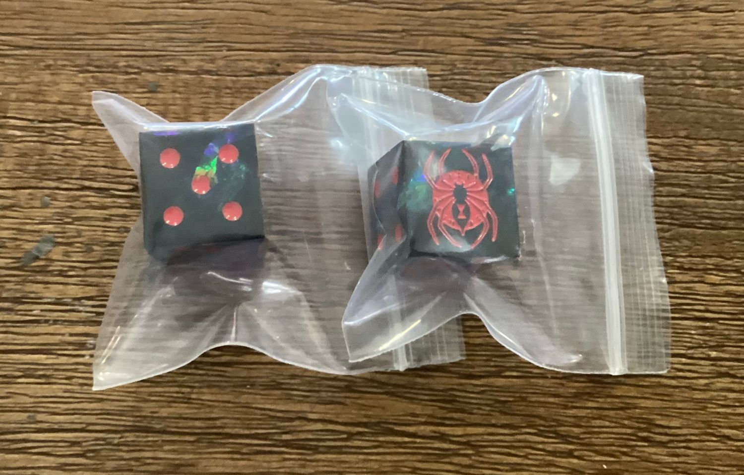Laser Etched Clan Widowmaker Dice Pair