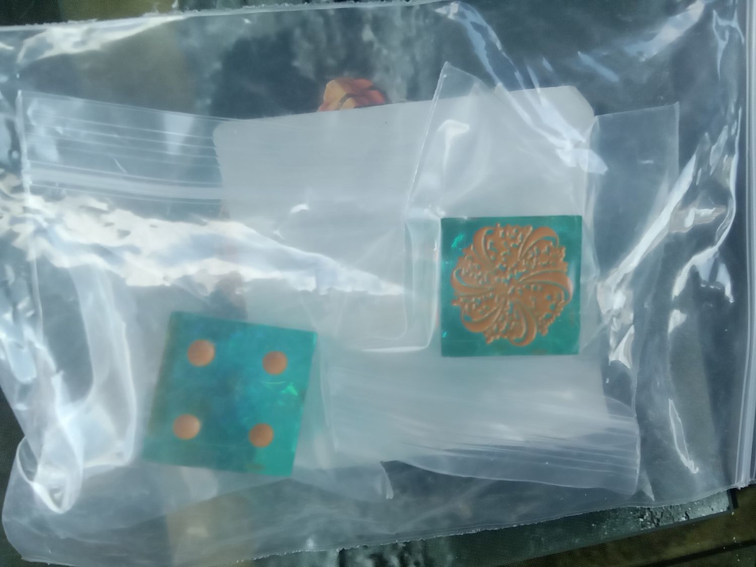 Laser Etched Outworlds Alliance Dice Pair