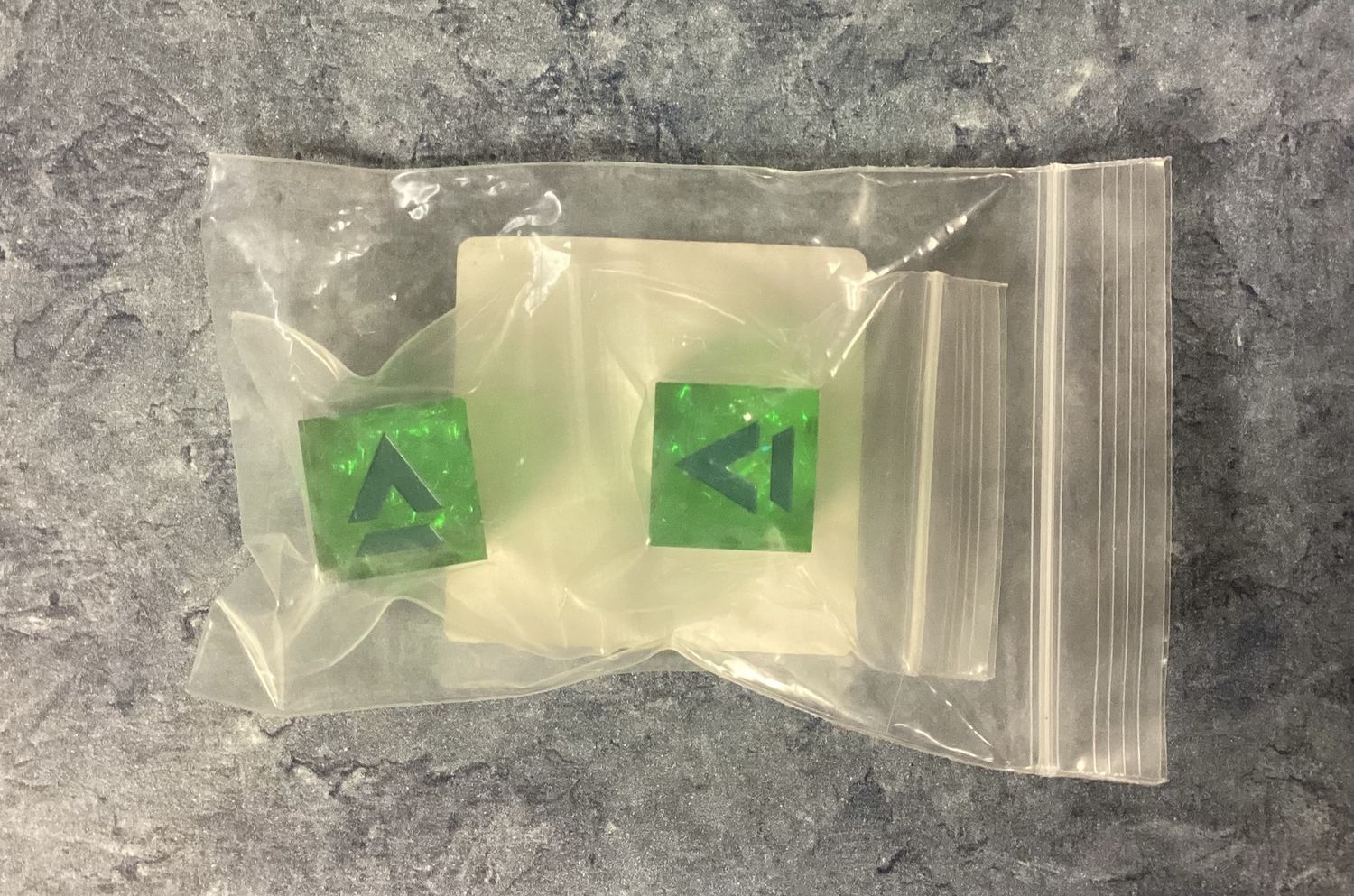 Laser Etched Chevron House Liao Dice Pair