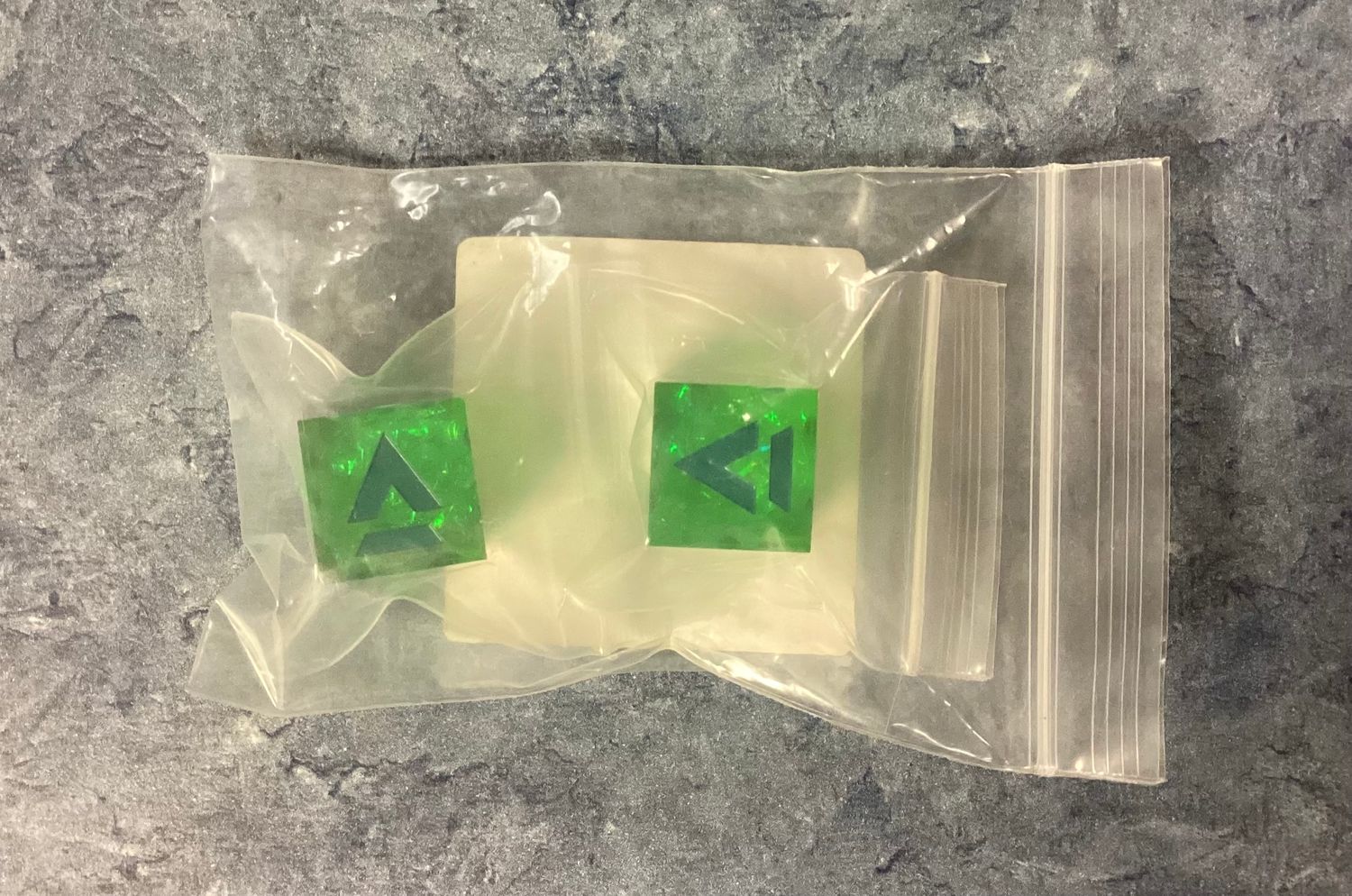 Laser Etched Chevron House Liao Dice Pair