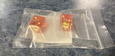 Laser Etched Chevron House Davion Dice Pair 16mm