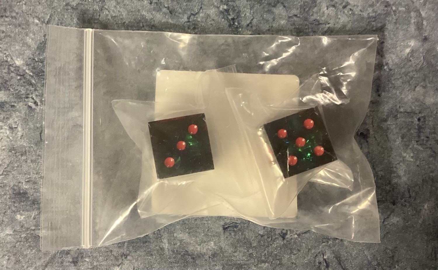 Laser Etched Chevron House Kurita  Dice Pair 18mm