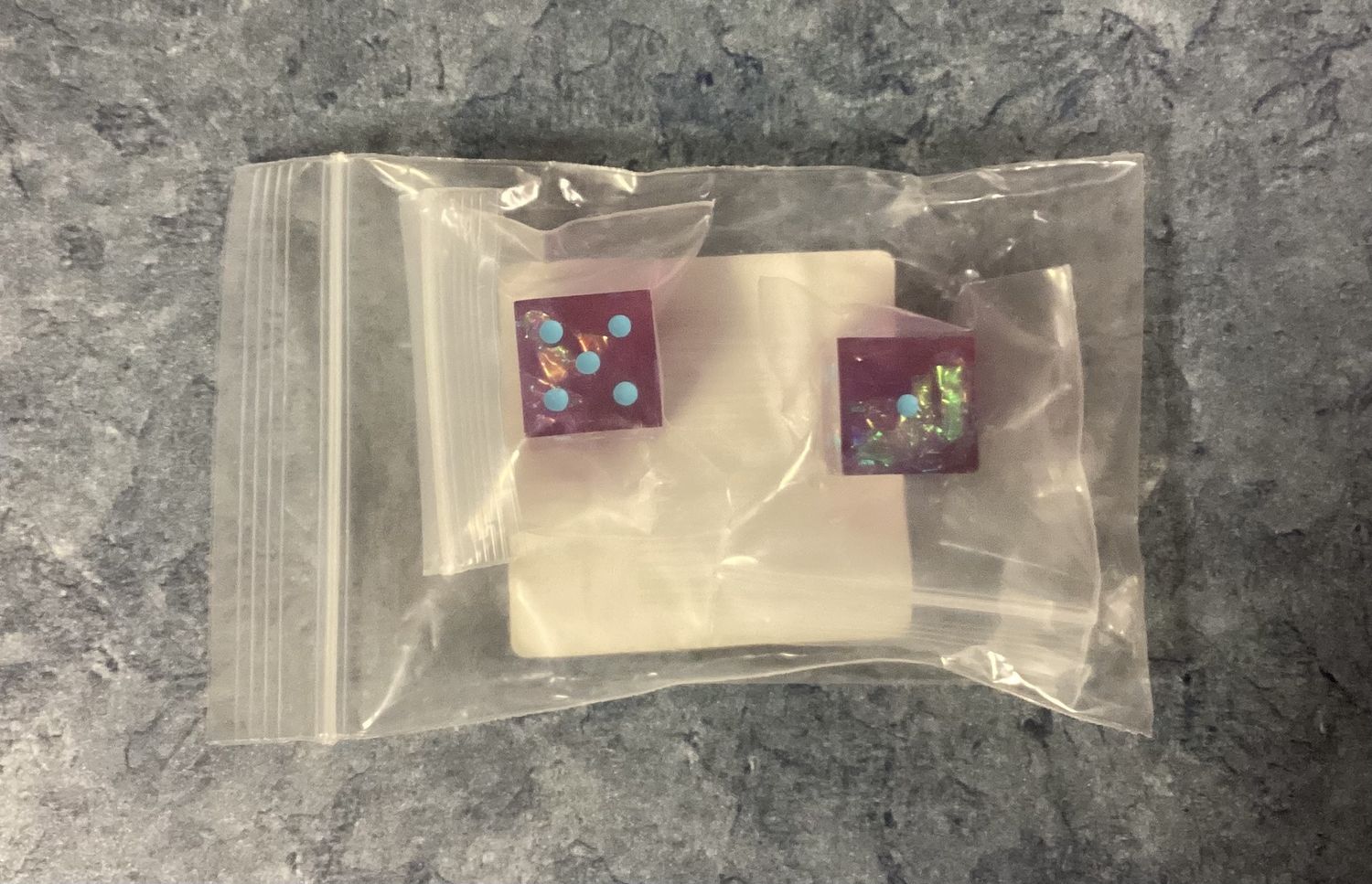 Laser Etched Chevron House Marik Dice Pair 16mm