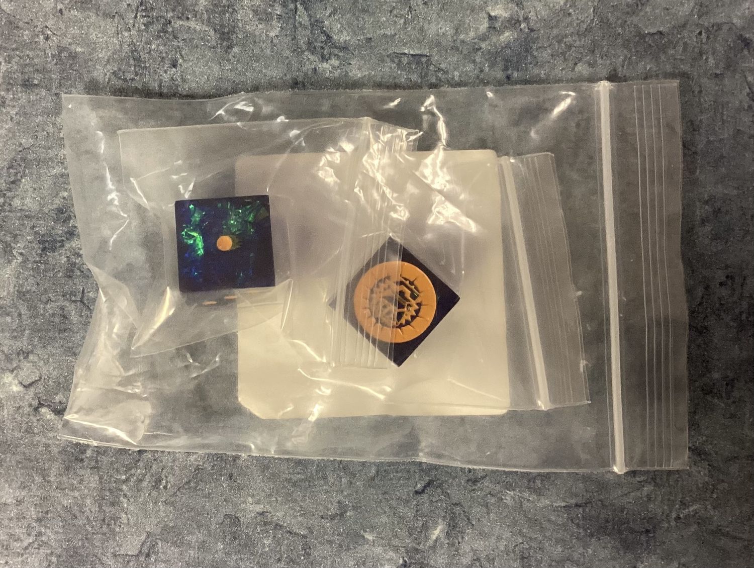 Laser Etched Federated Commonwealth Dice Pair