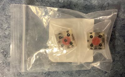 Liquid Battletech Chevron House Kurita  Dice Pair 18mm
