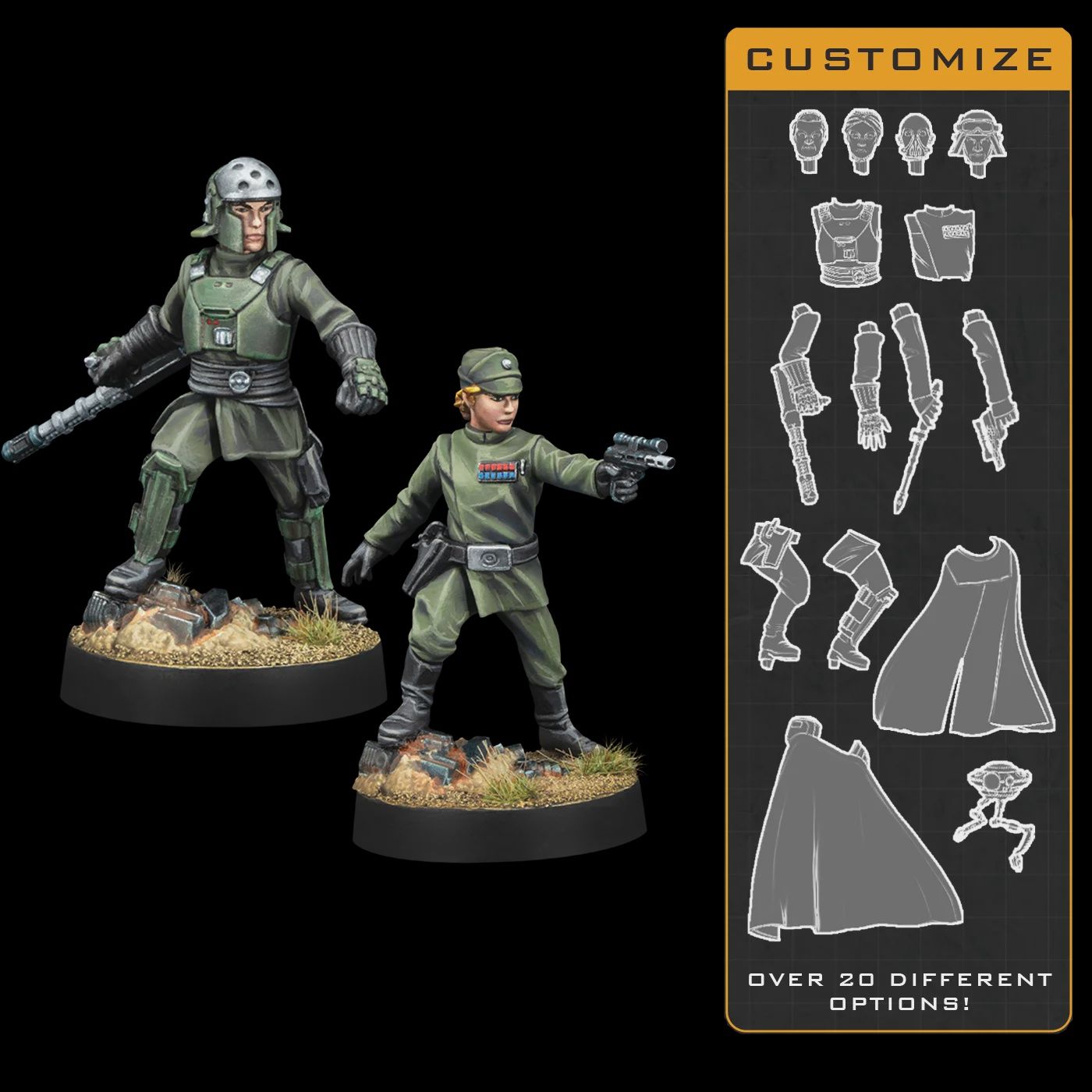 Star Wars Legion Customizable Imperial Officer &amp; Agent