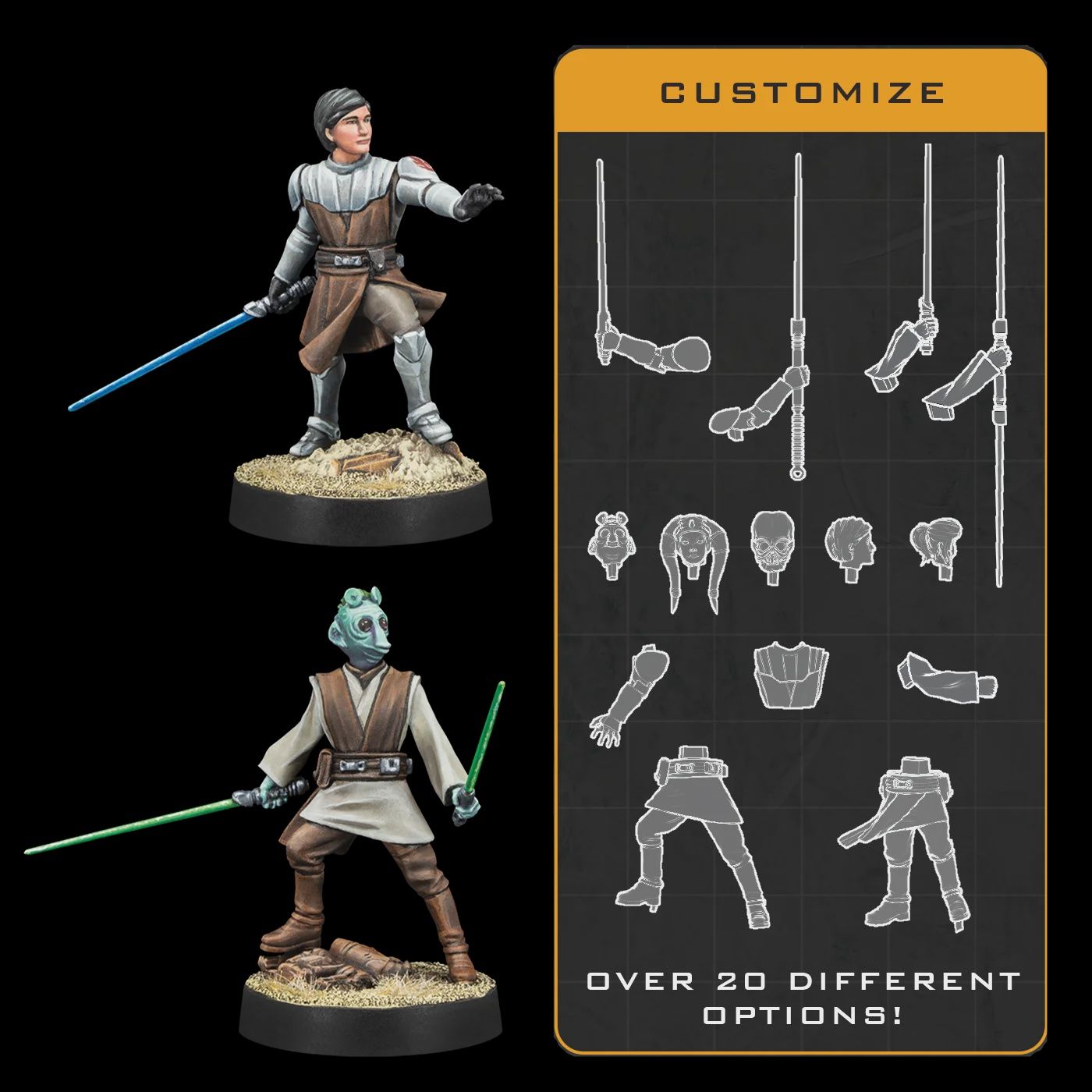 Star Wars Legion Customizable Jedi General &amp; Knight