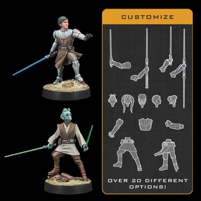 Star Wars Legion Customizable Jedi General &amp; Knight