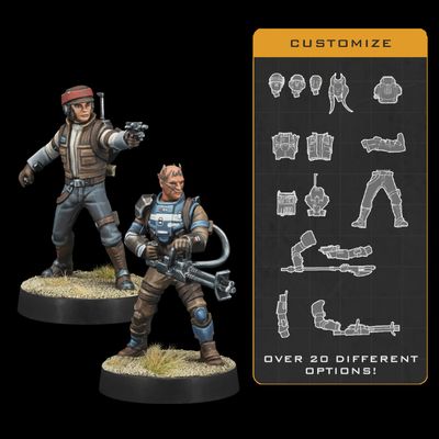 Star Wars Legion Customizable Rebel Officer &amp; Agent